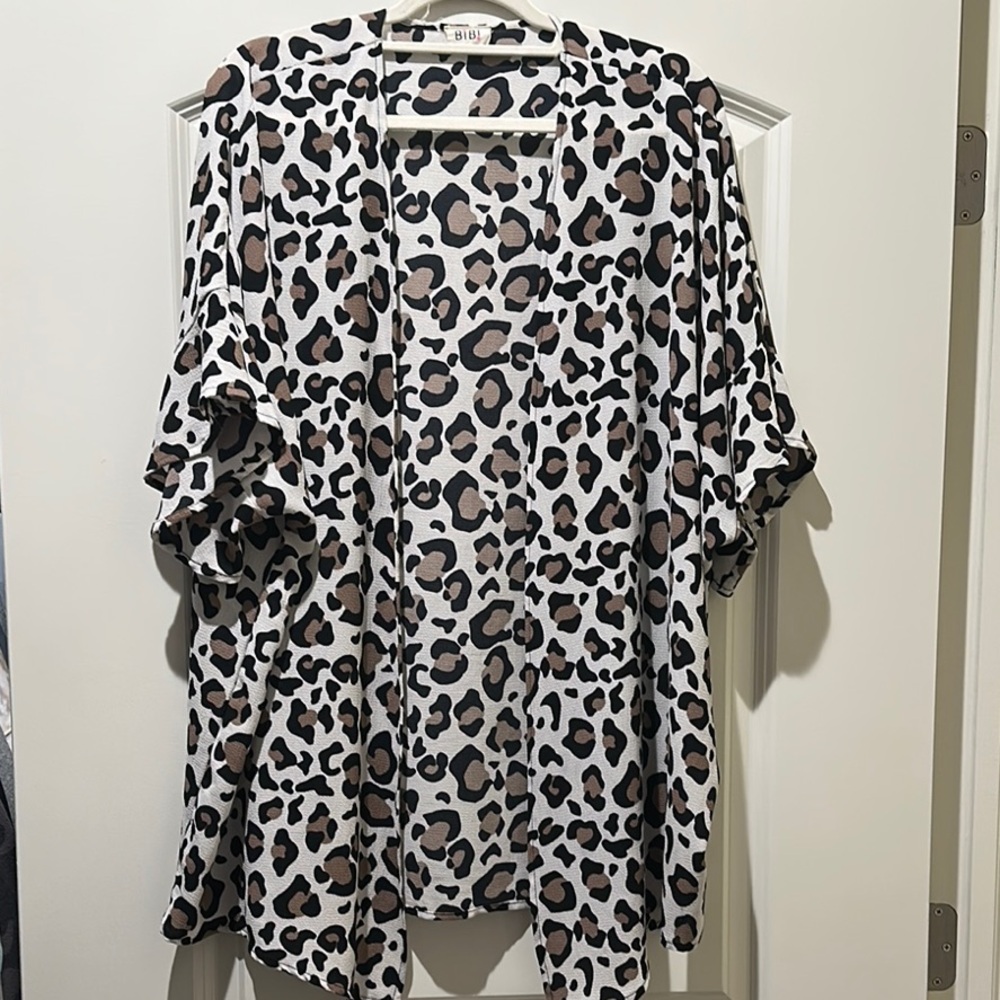 Leopard Print Kimono Cardigan